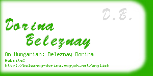 dorina beleznay business card